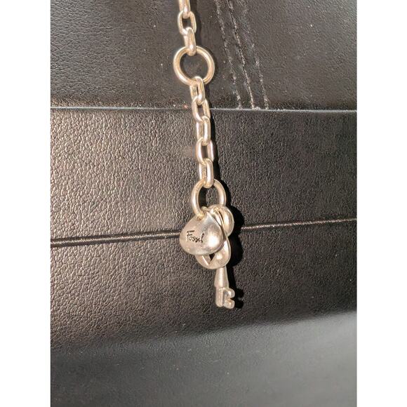 Fossil Silver Tone Three Teardrop Pendant 20" 21" or 22" Necklace - Picture 5 of 7